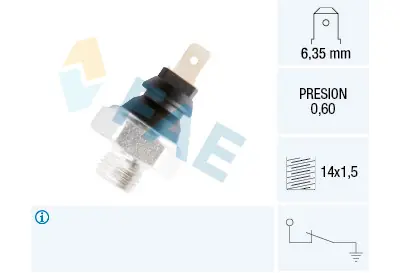 Nuevo Modelo Interruptor de control de la presión de aceite FAE 1.1260 FAE 1.1260